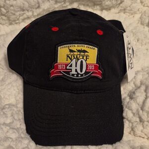 NWTF Turkey Black 40th Anniversary Sliderback Hat - New